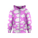 Purple Clouds   Kids  Zipper Hoodie