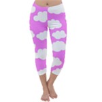 Purple Clouds   Capri Winter Leggings 