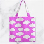 Purple Clouds   Zipper Grocery Tote Bag