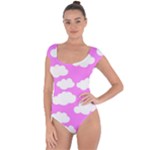 Purple Clouds   Short Sleeve Leotard 