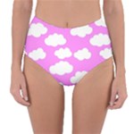 Purple Clouds   Reversible High-Waist Bikini Bottoms