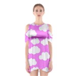 Purple Clouds   Shoulder Cutout One Piece Dress