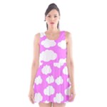 Purple Clouds   Scoop Neck Skater Dress