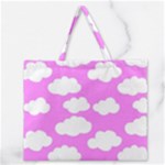 Purple Clouds   Zipper Large Tote Bag