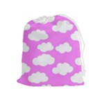 Purple Clouds   Drawstring Pouch (XL)