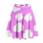 Purple Clouds   High Waist Skirt