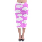 Purple Clouds   Midi Pencil Skirt