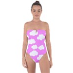 Purple Clouds   Tie Back One Piece Swimsuit