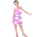 Purple Clouds   Kids  Sleeveless Dress