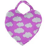 Purple Clouds   Giant Heart Shaped Tote