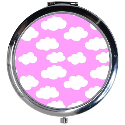 Purple Clouds   Mini Round Mirror from ArtsNow.com