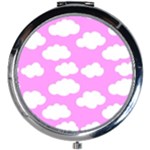 Purple Clouds   Mini Round Mirror