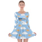 Sun And Clouds  Long Sleeve Skater Dress