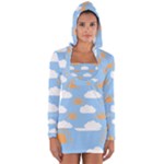 Sun And Clouds  Long Sleeve Hooded T-shirt