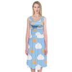 Sun And Clouds  Midi Sleeveless Dress