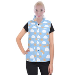 Sun And Clouds  Women s Button Up Vest from ArtsNow.com