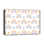 Rainbow Pattern   Deluxe Canvas 18  x 12  (Stretched)