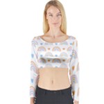 Rainbow Pattern   Long Sleeve Crop Top