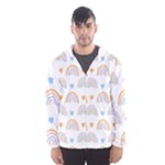 Rainbow Pattern   Men s Hooded Windbreaker