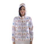 Rainbow Pattern   Women s Hooded Windbreaker