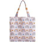 Rainbow Pattern   Zipper Grocery Tote Bag