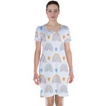 Rainbow Pattern   Short Sleeve Nightdress