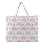 Rainbow Pattern   Zipper Large Tote Bag