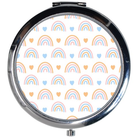 Rainbow Pattern   Mini Round Mirror from ArtsNow.com