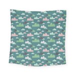 Llama Clouds   Square Tapestry (Small)