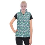 Llama Clouds   Women s Button Up Vest