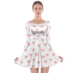 Small Cute Hearts   Long Sleeve Skater Dress