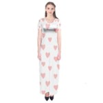 Small Cute Hearts   Short Sleeve Maxi Dress