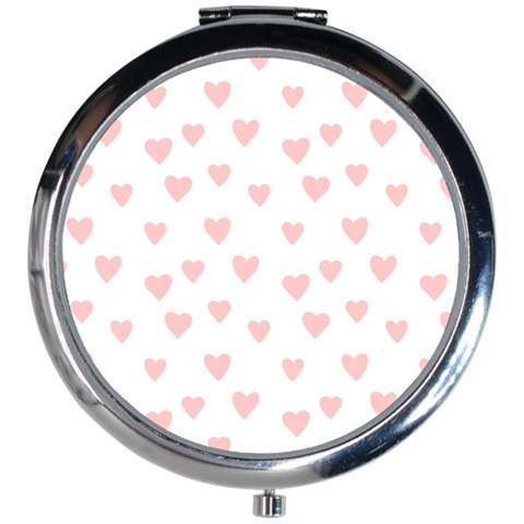 Small Cute Hearts   Mini Round Mirror from ArtsNow.com