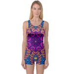 Mandala Fishes One Piece Boyleg Swimsuit