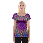 Mandala Fishes Cap Sleeve Top