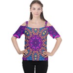 Mandala Fishes Cutout Shoulder Tee