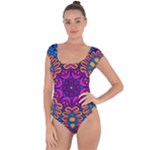 Mandala Fishes Short Sleeve Leotard 