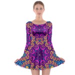 Mandala Fishes Long Sleeve Skater Dress