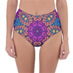 Mandala Fishes Reversible High-Waist Bikini Bottoms