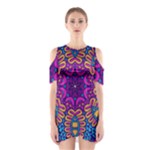 Mandala Fishes Shoulder Cutout One Piece Dress