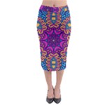 Mandala Fishes Midi Pencil Skirt