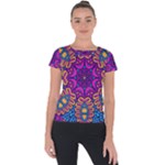 Mandala Fishes Short Sleeve Sports Top 