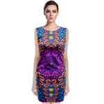 Mandala Fishes Sleeveless Velvet Midi Dress