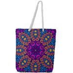 Mandala Fishes Full Print Rope Handle Tote (Large)