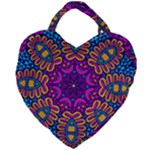 Mandala Fishes Giant Heart Shaped Tote