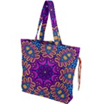 Mandala Fishes Drawstring Tote Bag