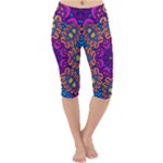 Mandala Fishes Lightweight Velour Cropped Yoga Leggings