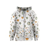 Rabbit, Lions And Nuts   Kids  Zipper Hoodie