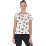 Rabbit, Lions And Nuts   Short Sleeve Sports Top 