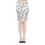 Rabbit, Lions And Nuts   Midi Wrap Pencil Skirt